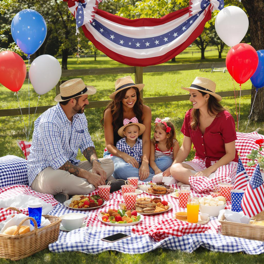 America the Beautiful day family picnic